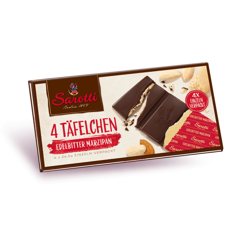 4 Täfelchen – Edelbitter Marzipan