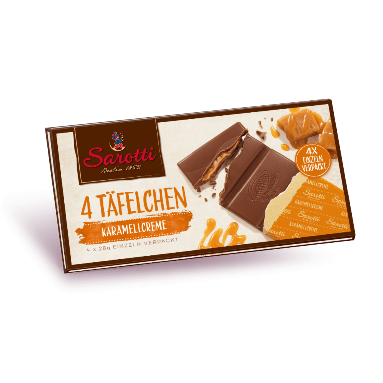 4 Täfelchen – Karamellcreme