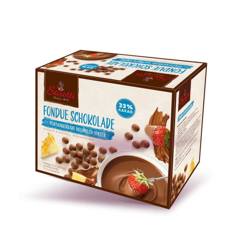 Fondue Schokolade – Vollmilch Linsen