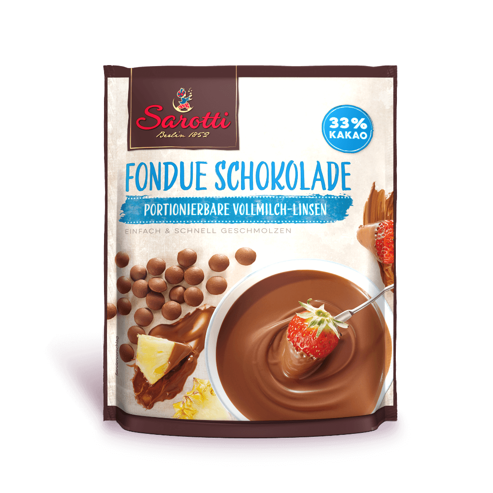 Fondue Schokolade – Vollmilch Linsen Softpack
