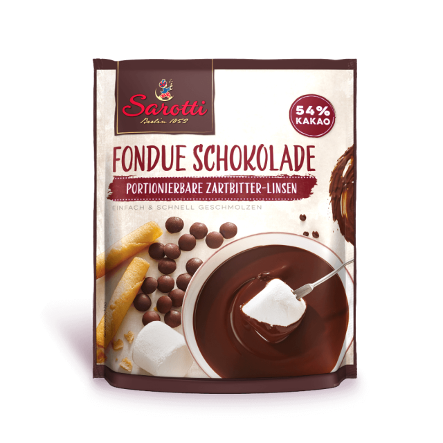 Bild für Fondue Schokolade – Zartbitter Linsen – Softpack